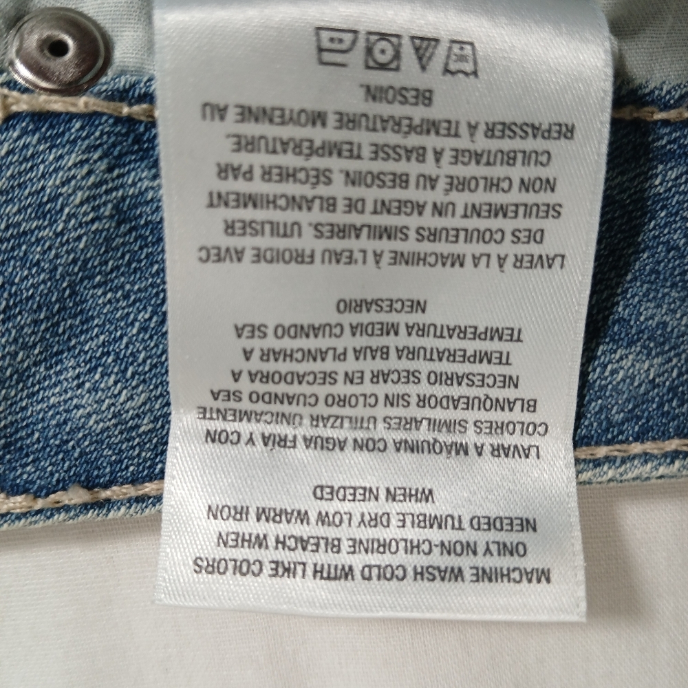 NEW Style & Co Blue Denim Embroidered Straight Skirt Women's Size 16 - Picture 9 of 10